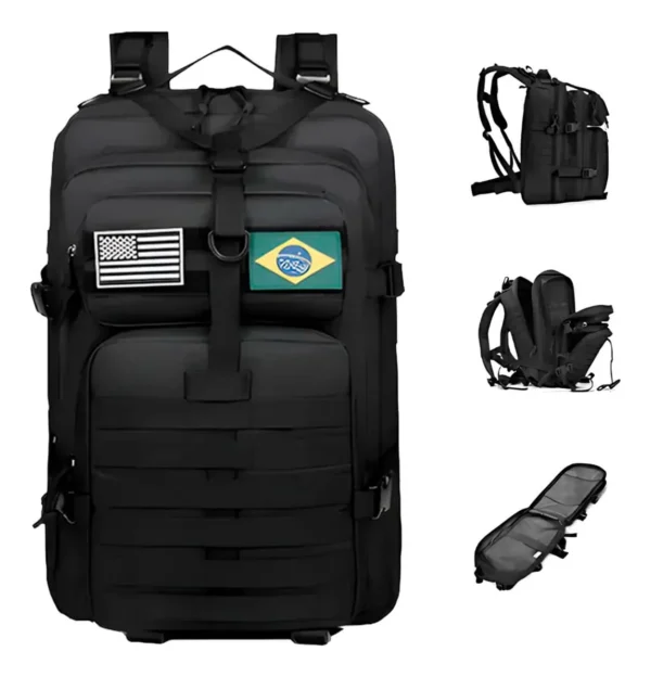 mochila preta Mochila Tática Profissional 50L