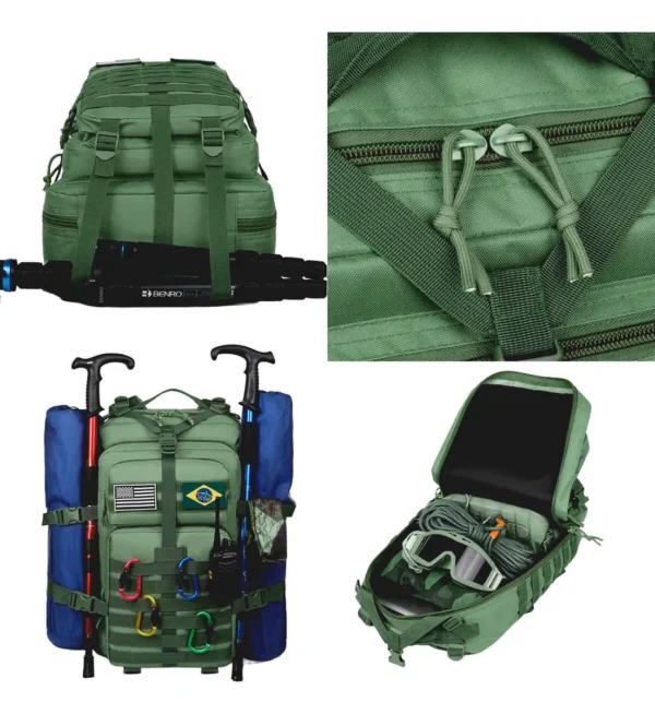 mochila verde Mochila Tática Profissional 50L