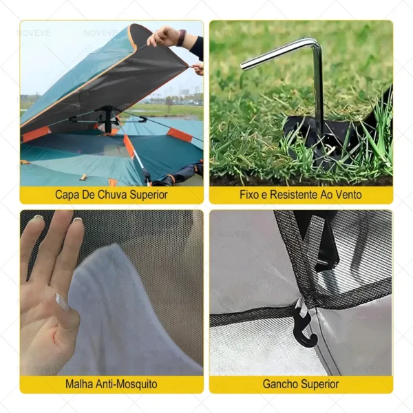 barraca5 Barraca De Acampamento Grande Para 4/5 Pessoas