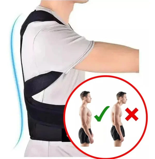 Corretor de Postura Ajustável e Confortável | Colete Alinhador de Coluna Unissex